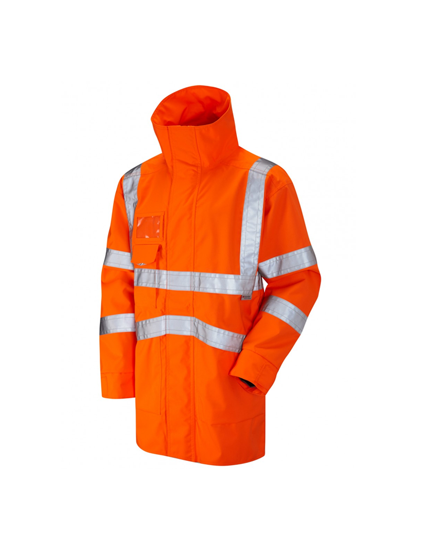 Leo Workwear - A04 Clovelly Class 3 Breathable Executive Anorak - Orange - 2020ppe