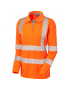 Leo Workwear - PL08 Pollyfield Class 2 Coolviz Ultra Women's Sleeved Polo Shirt - Orange - 2020ppe