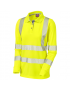 Leo Workwear - PL08 Pollyfield Class 2 Coolviz Ultra Women's Sleeved Polo Shirt - Yellow - 2020ppe