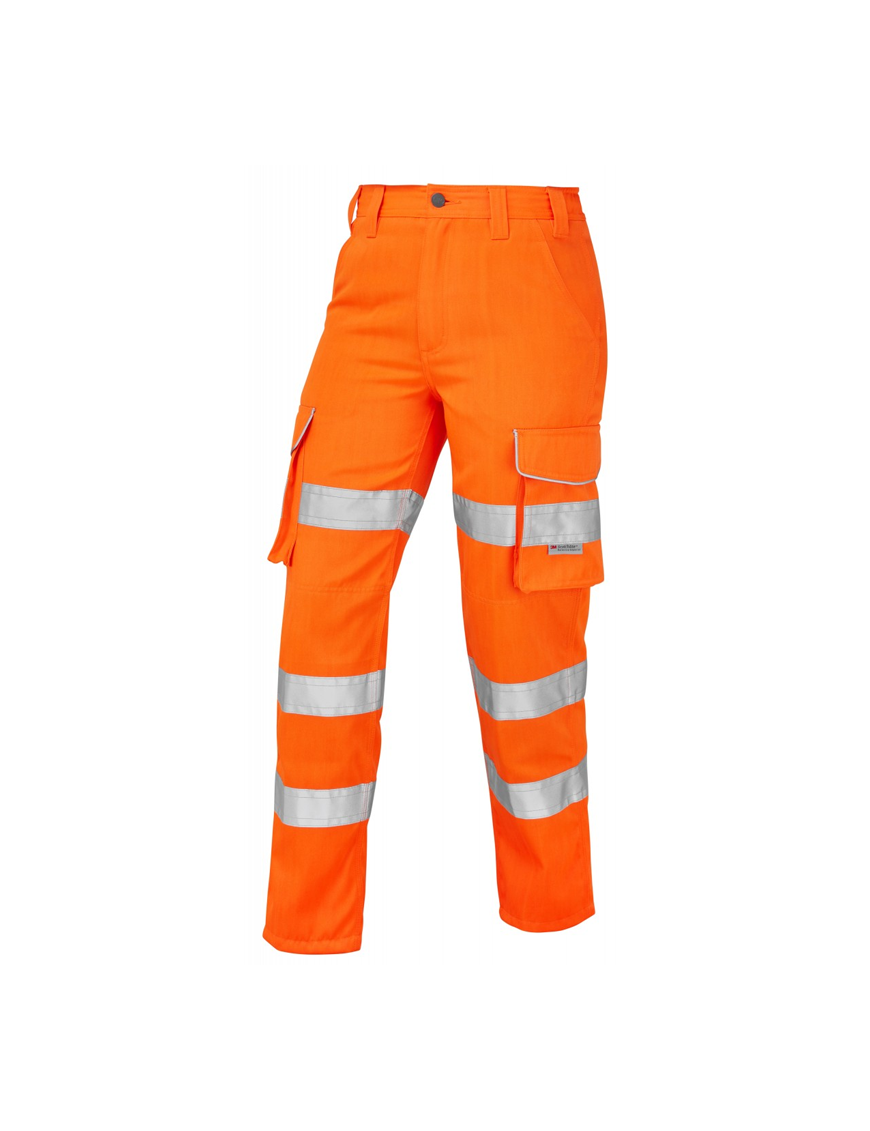 Leo Workwear - CL01 Pennymoor Class 2 Women's Poly/Cotton Cargo Trousers - Orange - 2020ppe