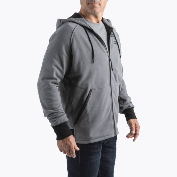 Milwaukee grey shop heated hoodie