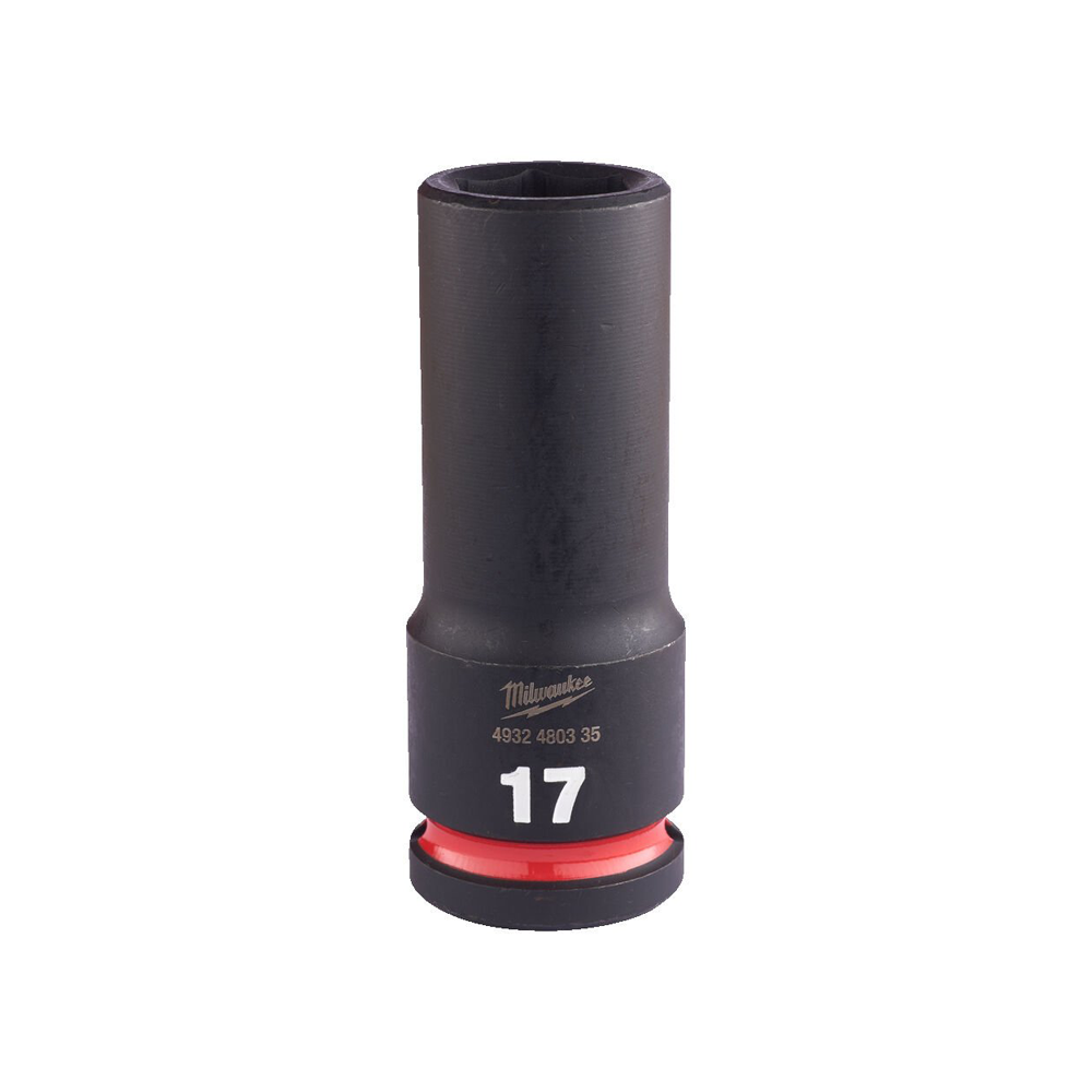 Milwaukee  Hex SHOCKWAVE™ socket 1/2" deep impact 17mm-1pc 4932480335