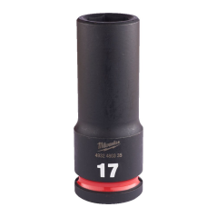 Milwaukee  Hex SHOCKWAVE™ socket 1/2" deep impact 17mm-1pc 4932480335