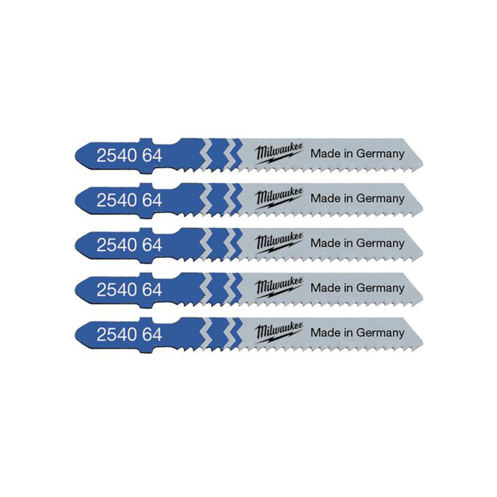 Milwaukee Jigsaw Blade 55mm x 2mm T118B - 5pc 4932254064