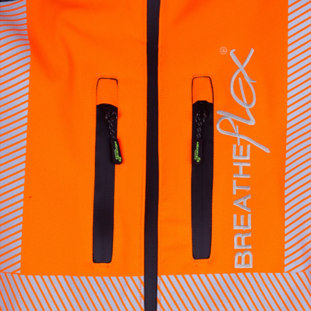 Breatheflex Performance Work Jacket - Hi Viz Orange