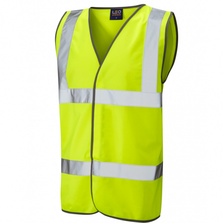 Leo Workwear - W01 Class 2 Tarka Waistcoat - Yellow - 2020ppe