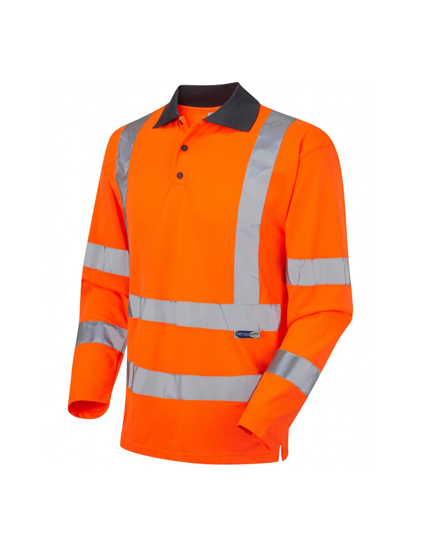 WOOLSERY Class 3 Coolviz Sleeved Polo Shirt (EcoViz) Orange