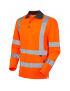 Leo Workwear - P06 Woolsery Class 3 Sleeved Polo Shirt Coolviz - Orange - 2020ppe
