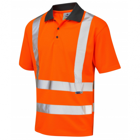 Leo Workwear - T02 Braunton Class 2 Coolviz T Shirt - Orange - 2020ppe