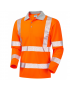 Leo Workwear - P08 Barricane Class 3 Coolviz Plus Sleeved Polo Shirt - Orange - 2020ppe