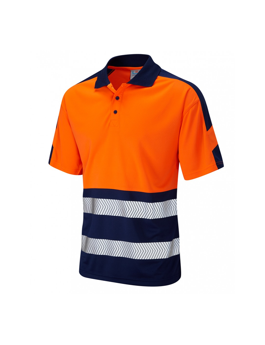 WATERSMEET Class 1 Dual Colour Coolviz Plus Polo Shirt Orange/Navy