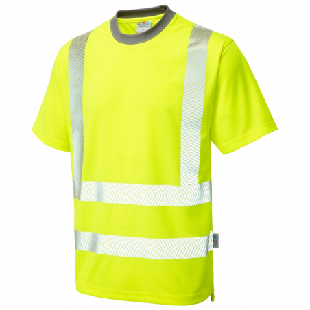 Leo Workwear - T03 Larkstone Class 2 Coolviz Plus T-Shirt - Yellow - 2020ppe