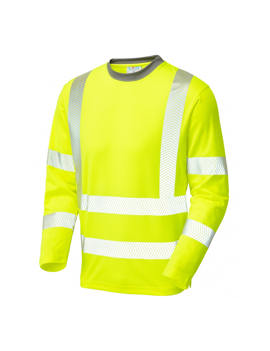 YeLeo Workwear - T08 Capstone Class 3 Coolviz Plus Sleeved T Shirt - Yellow - 2020ppe