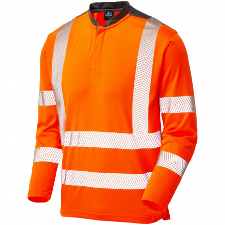 Leo Workwear - T13 Watermouth Class 3 Performance Sleeved T Shirt - Orange - 2020ppe