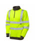 Leo Workwear - SS01 Brynsworthy Class 3 1/4 Zip Sweatshirt - Yellow- 2020ppe