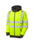 Leo Workwear - SS02 Saunton Class 3 Full Zip Hooded Sweatshirt - Yellow - 2020ppe