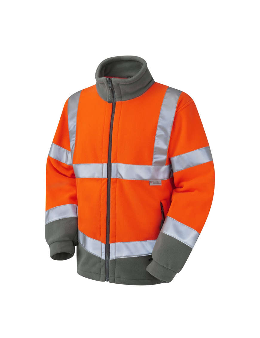 Leo Workwear - F01 Hartland Class 3 Fleece Jacket - Orange - 2020ppe